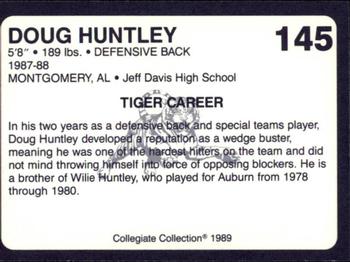 1989 Collegiate Collection Coke Auburn Tigers (580) #145 Doug Huntley Back