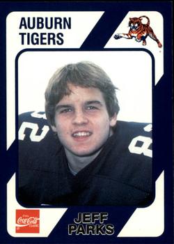 1989 Collegiate Collection Coke Auburn Tigers (580) #153 Jeff Parks Front