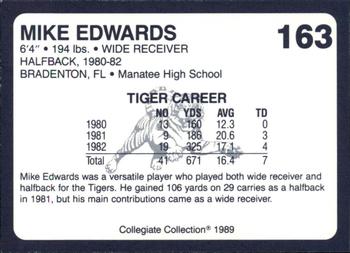 1989 Collegiate Collection Coke Auburn Tigers (580) #163 Mike Edwards Back