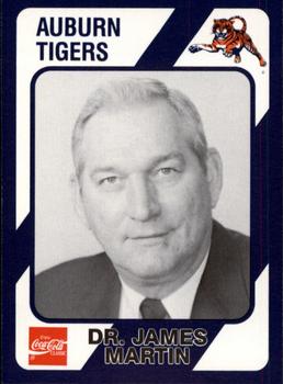1989 Collegiate Collection Coke Auburn Tigers (580) #176 Dr. James Martin Front
