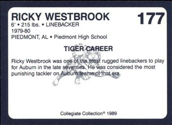 1989 Collegiate Collection Coke Auburn Tigers (580) #177 Ricky Westbrook Back