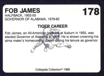 1989 Collegiate Collection Coke Auburn Tigers (580) #178 Fob James Back