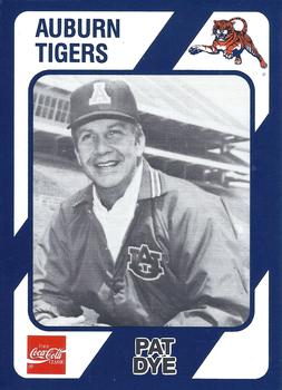 1989 Collegiate Collection Coke Auburn Tigers (580) #181 Pat Dye Front