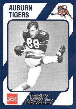 1989 Collegiate Collection Coke Auburn Tigers (580) #182 Terry Beasley Front