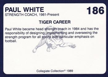 1989 Collegiate Collection Coke Auburn Tigers (580) #186 Paul White Back