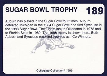 1989 Collegiate Collection Coke Auburn Tigers (580) #189 Sugar Bowl Trophy Back