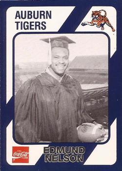 1989 Collegiate Collection Coke Auburn Tigers (580) #191 Edmund Nelson Front