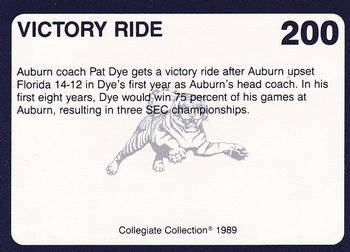 1989 Collegiate Collection Coke Auburn Tigers (580) #200 Victory Ride Back