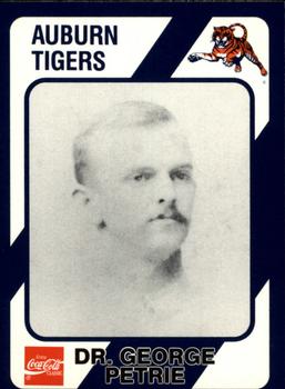 1989 Collegiate Collection Coke Auburn Tigers (580) #201 Dr. George Petrie Front