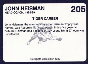 1989 Collegiate Collection Coke Auburn Tigers (580) #205 John Heisman Back