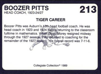 1989 Collegiate Collection Coke Auburn Tigers (580) #213 Boozer Pitts Back