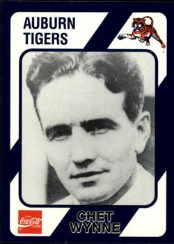 1989 Collegiate Collection Coke Auburn Tigers (580) #217 Chet Wynne Front