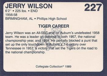 1989 Collegiate Collection Coke Auburn Tigers (580) #227 Jerry Wilson Back