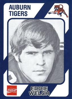 1989 Collegiate Collection Coke Auburn Tigers (580) #231 Eddie Welch Front