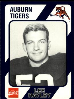 1989 Collegiate Collection Coke Auburn Tigers (580) #232 Lee Hayley Front