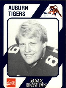 1989 Collegiate Collection Coke Auburn Tigers (580) #233 Dick Hayley Front