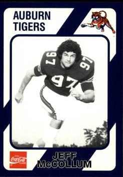 1989 Collegiate Collection Coke Auburn Tigers (580) #234 Jeff McCollum Front