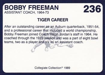1989 Collegiate Collection Coke Auburn Tigers (580) #236 Bobby Freeman Back
