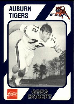 1989 Collegiate Collection Coke Auburn Tigers (580) #242 Greg Robert Front