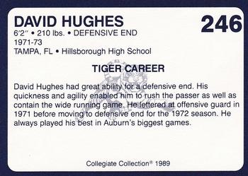 1989 Collegiate Collection Coke Auburn Tigers (580) #246 David Hughes Back
