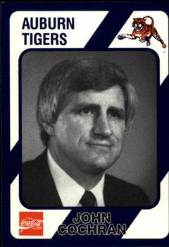1989 Collegiate Collection Coke Auburn Tigers (580) #249 John Cochran Front