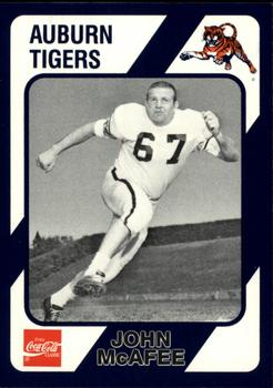 1989 Collegiate Collection Coke Auburn Tigers (580) #258 John McAfee Front