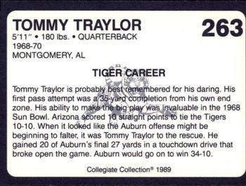 1989 Collegiate Collection Coke Auburn Tigers (580) #263 Tommy Traylor Back
