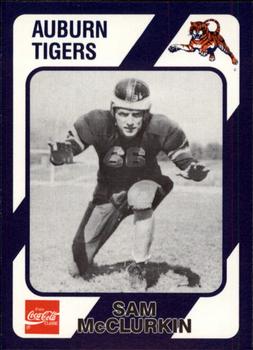 1989 Collegiate Collection Coke Auburn Tigers (580) #265 Sam McClurkin Front
