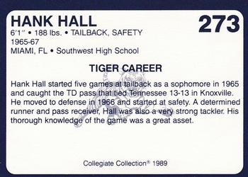 1989 Collegiate Collection Coke Auburn Tigers (580) #273 Hank Hall Back
