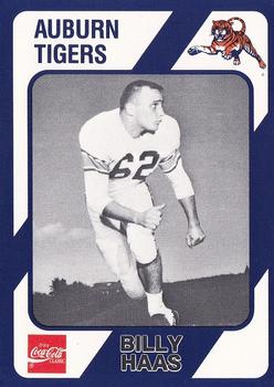 1989 Collegiate Collection Coke Auburn Tigers (580) #281 Billy Haas Front