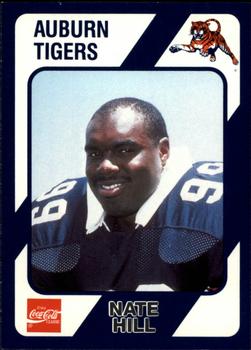 1989 Collegiate Collection Coke Auburn Tigers (580) #283 Nate Hill Front