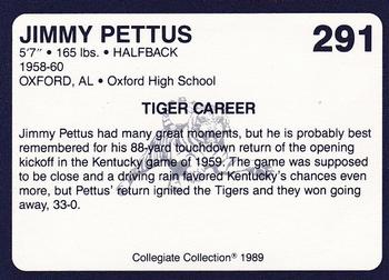 1989 Collegiate Collection Coke Auburn Tigers (580) #291 Jimmy Pettus Back