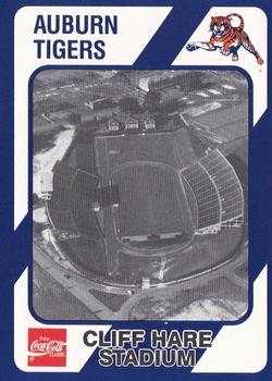 1989 Collegiate Collection Coke Auburn Tigers (580) #292 Cliff Hare Stadium Front