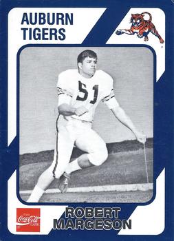 1989 Collegiate Collection Coke Auburn Tigers (580) #297 Robert Margeson Front