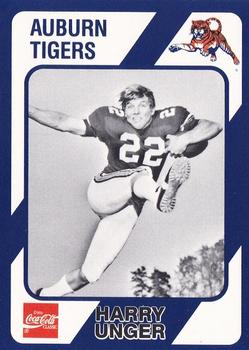 1989 Collegiate Collection Coke Auburn Tigers (580) #303 Harry Unger Front