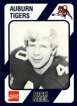 1989 Collegiate Collection Coke Auburn Tigers (580) #308 Rick Neel Front