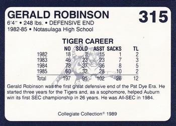 1989 Collegiate Collection Coke Auburn Tigers (580) #315 Gerald Robinson Back