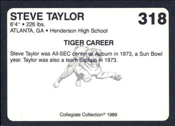 1989 Collegiate Collection Coke Auburn Tigers (580) #318 Steve Taylor Back