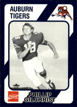 1989 Collegiate Collection Coke Auburn Tigers (580) #319 Phillip Gilchrist Front