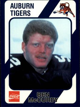 1989 Collegiate Collection Coke Auburn Tigers (580) #320 Ben McCurdy Front
