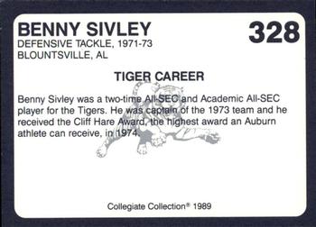 1989 Collegiate Collection Coke Auburn Tigers (580) #328 Benny Sivley Back