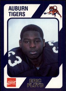 1989 Collegiate Collection Coke Auburn Tigers (580) #336 Eric Floyd Front