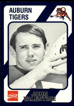 1989 Collegiate Collection Coke Auburn Tigers (580) #342 John Valentine Front