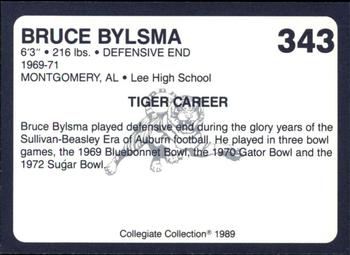 1989 Collegiate Collection Coke Auburn Tigers (580) #343 Bruce Bylsma Back