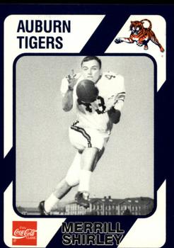 1989 Collegiate Collection Coke Auburn Tigers (580) #344 Merrill Shirley Front