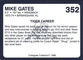 1989 Collegiate Collection Coke Auburn Tigers (580) #352 Mike Gates Back