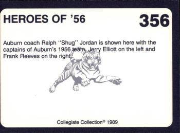 1989 Collegiate Collection Coke Auburn Tigers (580) #356 Heroes of '56 Back