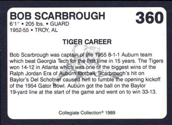 1989 Collegiate Collection Coke Auburn Tigers (580) #360 Bob Scarbrough Back