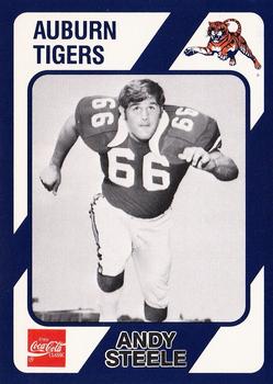 1989 Collegiate Collection Coke Auburn Tigers (580) #366 Andy Steele Front