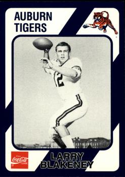 1989 Collegiate Collection Coke Auburn Tigers (580) #369 Larry Blakeney Front